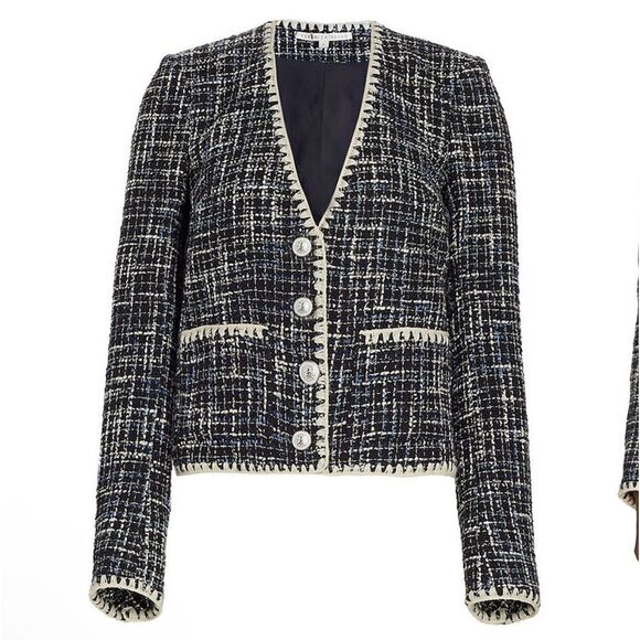 NWT Veronica Beard Bosea Jacket in Navy Multi Size 2 Revolve - Picture 8 of 16